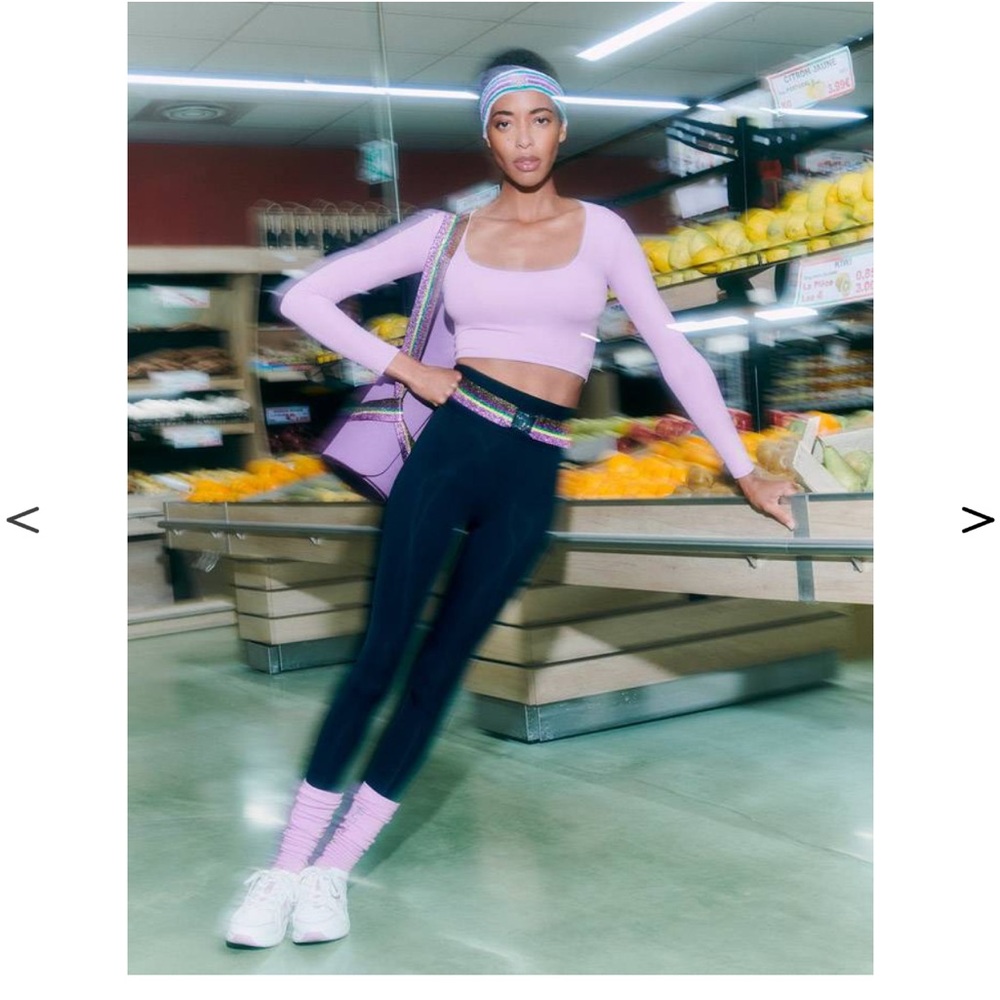 Maje purple fitness long sleeve
